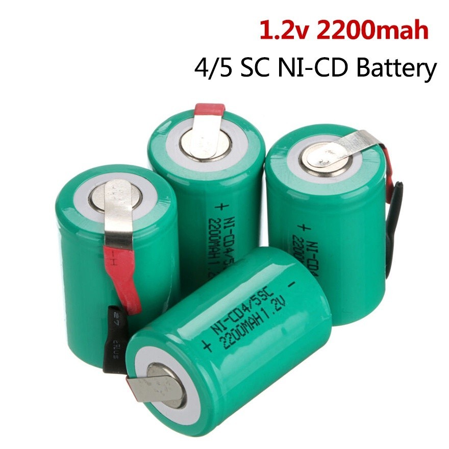 แบตเตอรี่ซับ Sub C GTF 1.2V 2200mAh 4/5 SC Ni-CD พร้อมแท็บ สําหรับเครื่องมือไฟฟ้า 2-10 ชิ้น