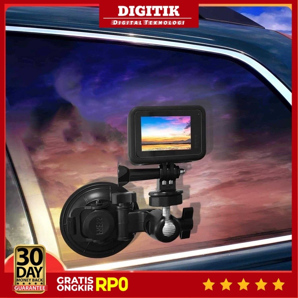 Digitik - ขาตั้งกล้อง แบบปุ่มดูดติดหน้าต่างรถยนต์ - XH0509