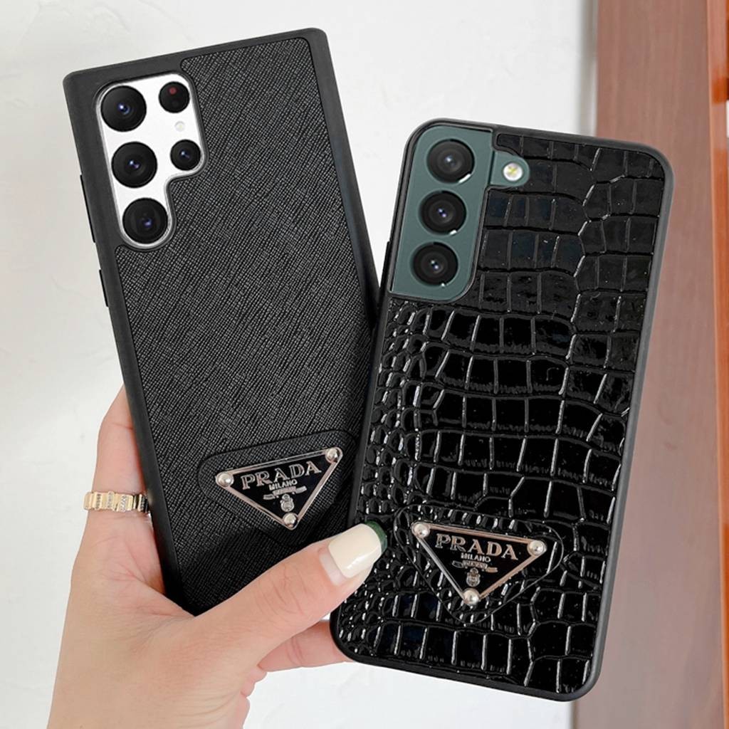 SAMSUNG หรูหราแฟชั่นซองหนังสีดําสําหรับSamsung Galaxy S25 UItra S23 FE S26 + S23 S24 FE S23 Plus S24 + S26 Uitra S25 Plusรวมทุกอย่างป้องกันกรณี
