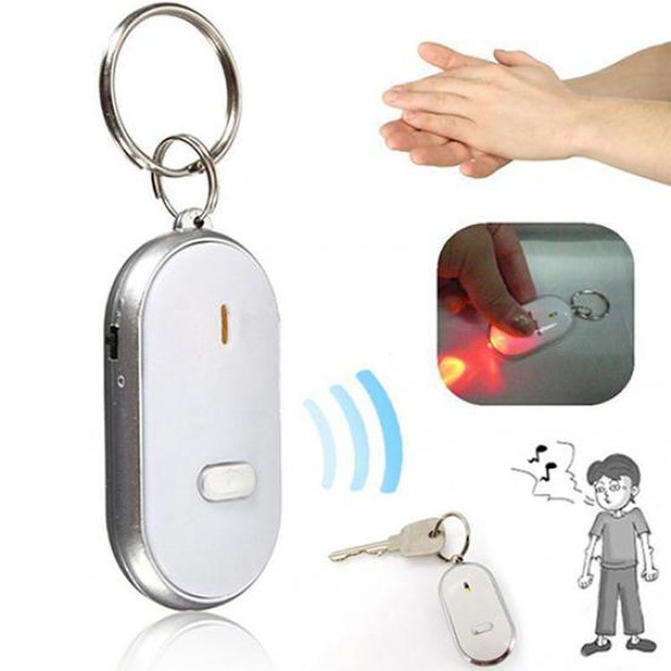 พวงกุญแจนกหวีด LED ควบคุมด้วยเสียง ป้องกันการสูญหาย