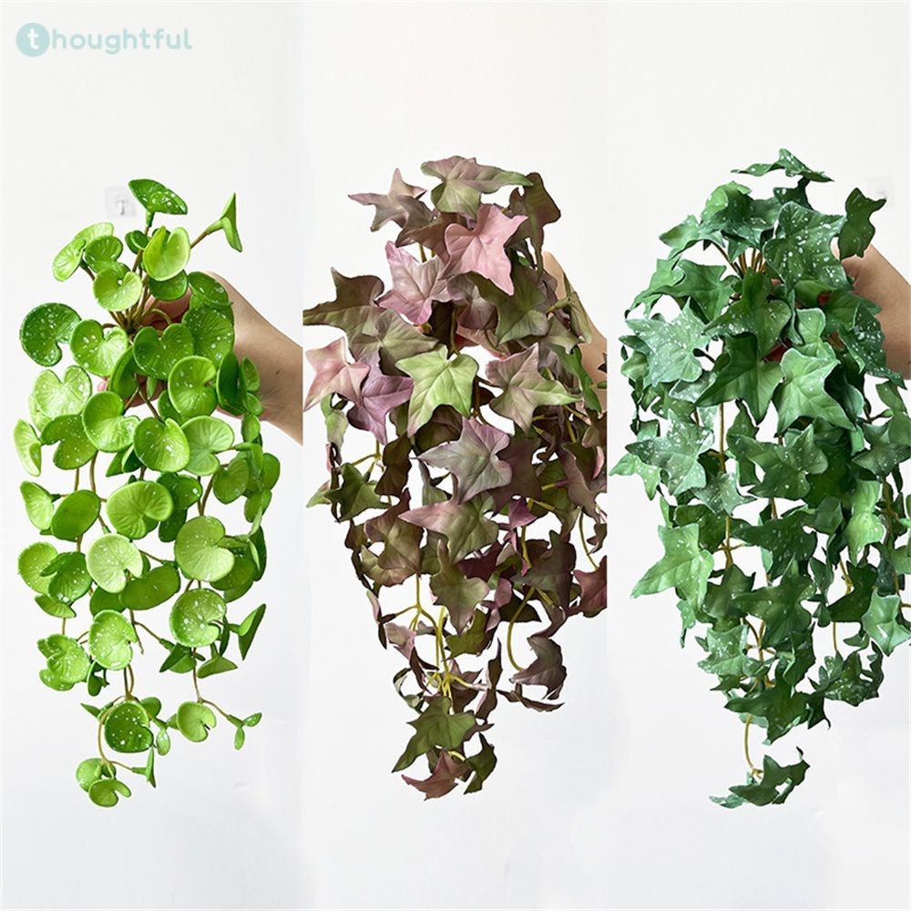 พืชประดิษฐ์มินิช่อดอกไม้ทองแดงเหรียญหญ้ากาวนุ่มพืชสีเขียวปลอมแขวนผนังสำหรับบ้านบอนไซสำนักงานตกแต่งสวน TH