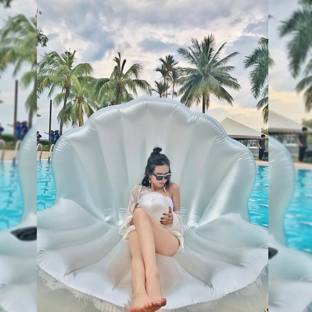 Furnitures เปลือกหอยมุกพองลอยแถวสระว่ายน้ำพองลอยเตียงแหวนว่ายน้ำ