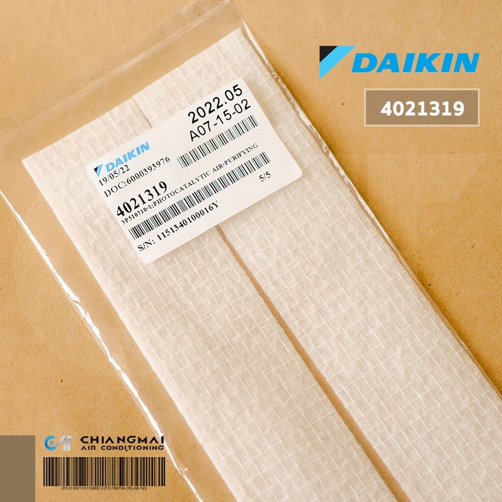 แก้แอร์ไม่เย็น DAIKIN 4021319 แผ่นกรองอากาศ แผ่นฟอกอากาศ แอร์ไดกิ้น (2 แผ่น) PHOTOCATALYTIC AIR-PURI