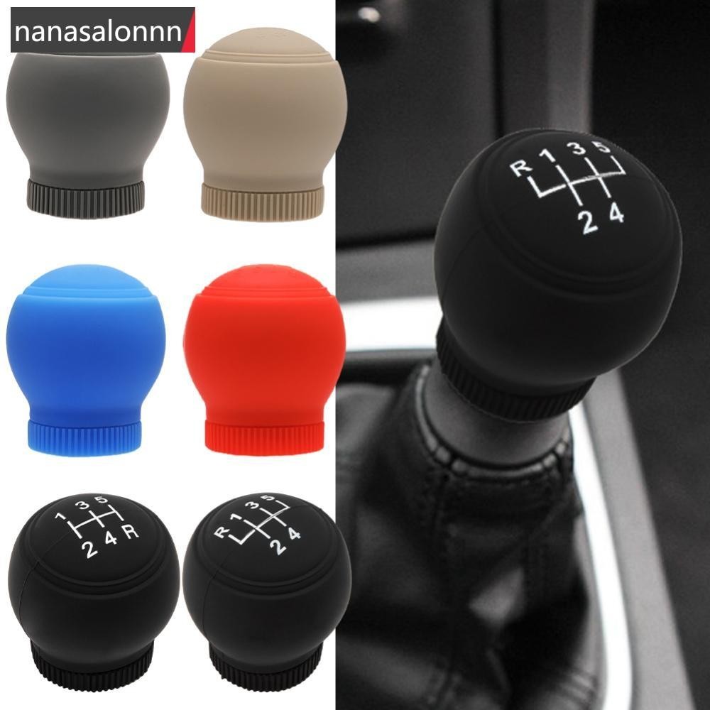 Nanasn| ปลอกหุ้มหัวเกียร์รถยนต์ ซิลิโคน ทรงกลม ความเร็ว 5/6 อุปกรณ์เสริม MT B7O8