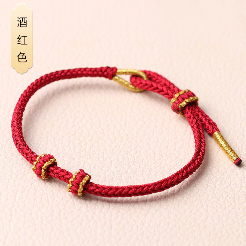 สร้อยข้อมือลูกปัดสีแดง DIY ประดับหยก thumbnail 9