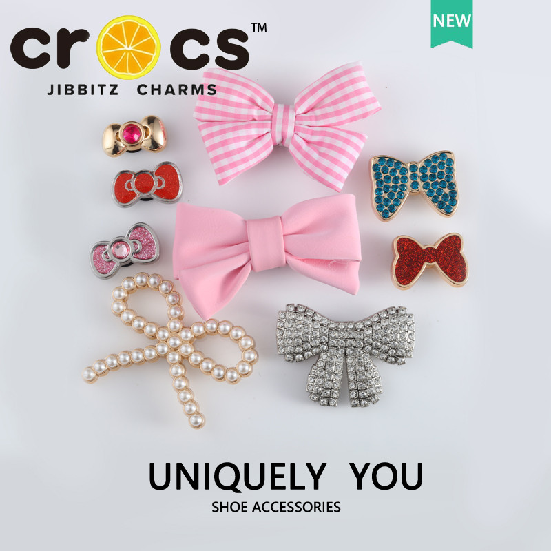 JIBBITZ cross charms ตัวติดรองเท้า โบว์น่ารัก ตัวติดรองเท้า cross