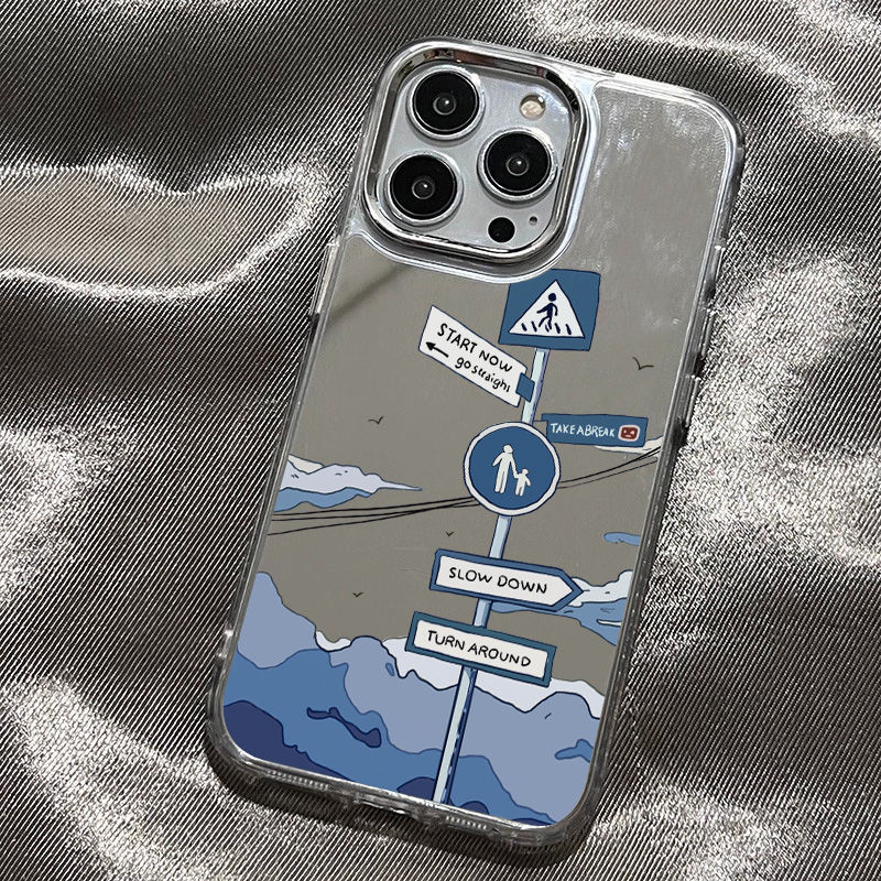 TY แผนที่ป้ายภูมิทัศน์ขั้นสูงพื้นผิวกระจกไฟฟ้าเหมาะสําหรับ Apple IPHONE 15 14 13 12 11promax/pro XSM