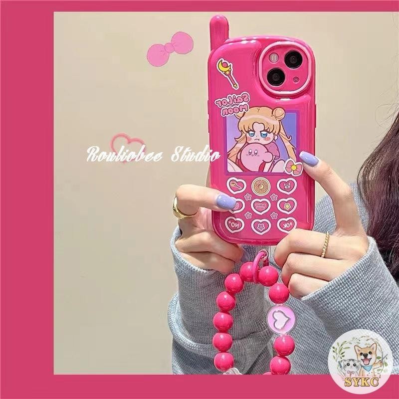 เคสป้องกันโทรศัพท์มือถือ ลายผู้หญิงสวย พร้อมสายโซ่ลูกปัด สําหรับ Apple iPhone 14 13 12 11 pro max 12 13 11promax 7 8plus xsmax xr