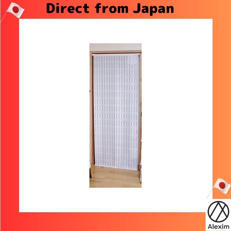 [ส่งตรงจากญี่ปุ่น] ฉากกั้นห้อง ฉนวนกันความร้อน 100×250 ซม. สําหรับห้องนั่งเล่น บันได ผลิตในญี่ปุ่น (Stripe White)
