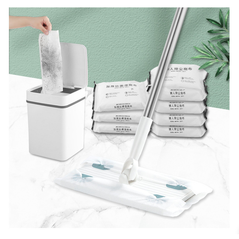 ไม้ถูพื้นผ้าดักฝุ่น ไม้ม๊อบ ดูดฝุ่นดี ผ้าถูมีให้เลือก2แบบ แห้ง และเปียก พร้อมส่งจากไทย