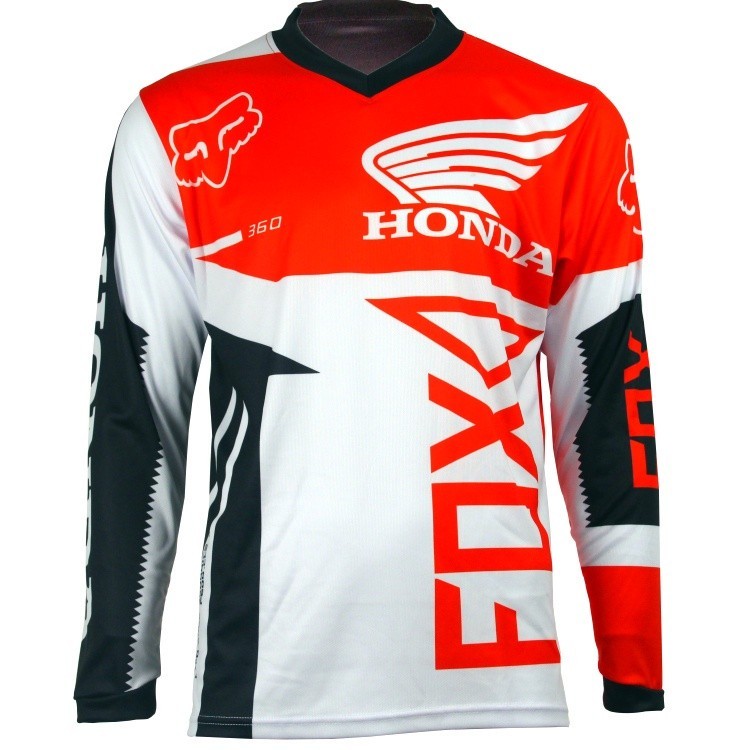 [พร้อมส่ง] ใหม่ เสื้อยืดแขนยาว ระบายอากาศ สําหรับขี่จักรยานยนต์วิบาก Honda Dirt Bike Jersey Downhill 2024