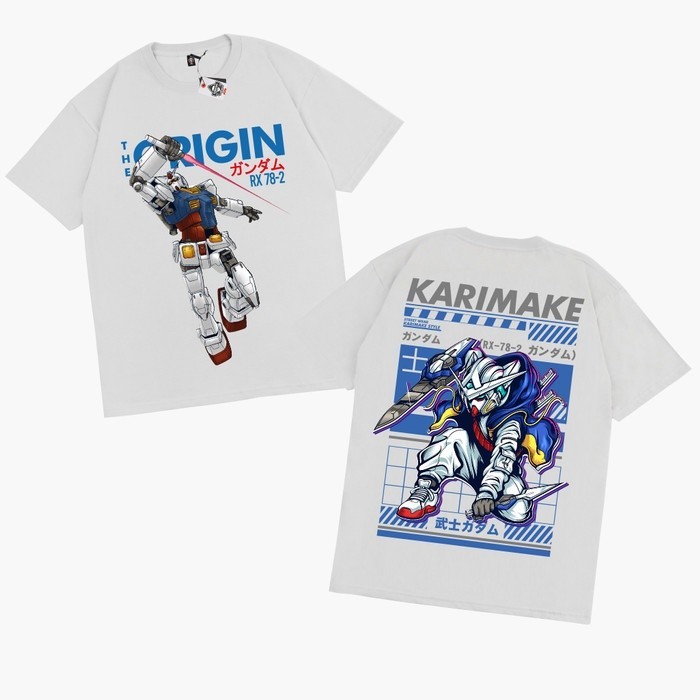 🍃 【HOT】 เสื้อยืดลำลองฤดูร้อน อนิเมะ Gundam Origin เสื้อยืดคอตตอนฤดูร้อน  เสื้อยืดผู้ชาย