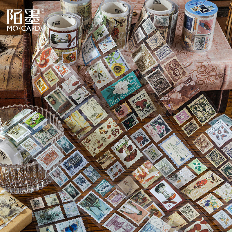 แสตมป ์ Vintage Washi เทปโบราณ Masking Retro งานศิลปะตกแต ่ งเทปสําหรับศิลปะ DIY หัตถกรรมวารสาร Planners Scrapbook ห ่ อ
