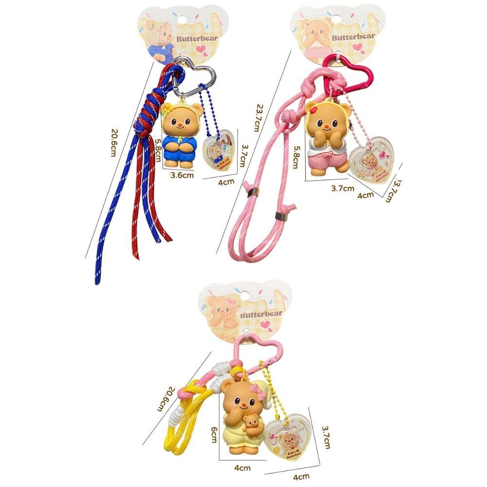 โคลิน115 จี้กระเป๋า, เชือกถักการ์ตูนหมีเนยพวงกุญแจ, ของขวัญพวงกุญแจรถโชว์แฟชั่นสร้างสรรค์