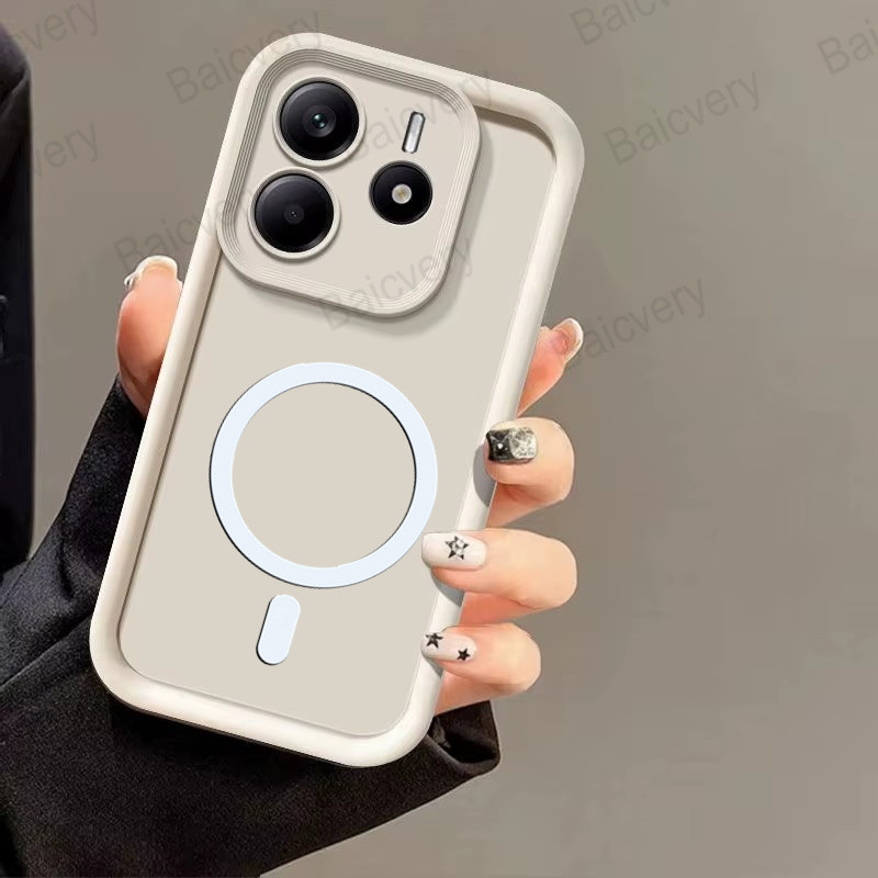 สําหรับ Redmi NOTE 14 4G สีสัน TPU ซิลิโคนฝาครอบ Shock Proof ป้องกัน Fundas Coque พร้อมสติกเกอร์แม่เหล็ก ราคา ถูกที่สุด ดีลบีเคเค แกลเลอรีภาพที่ 5