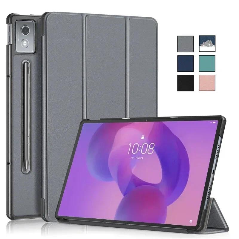 สําหรับ Lenovo Idea Tab Pro 12.7 กรณี Trifold แม่เหล็ก PU หนังสมาร์ทสําหรับ Funda Lenovo Idea Tab Pr