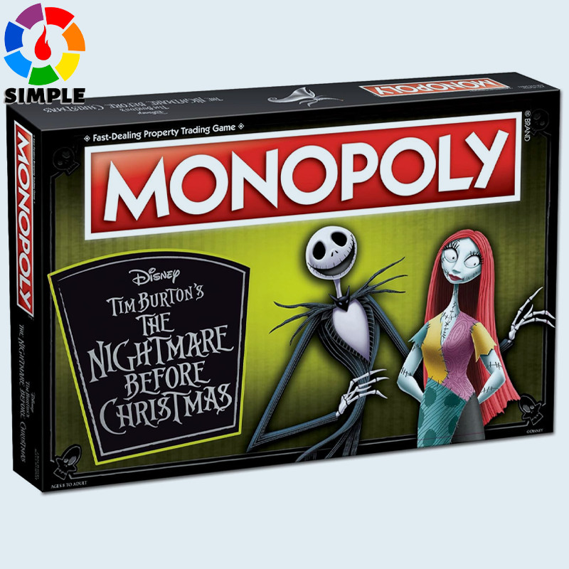 Monopoly Disney Nightmare Before Christmas Board Game | Collectible Monopoly Tim Burton Nightmare Be