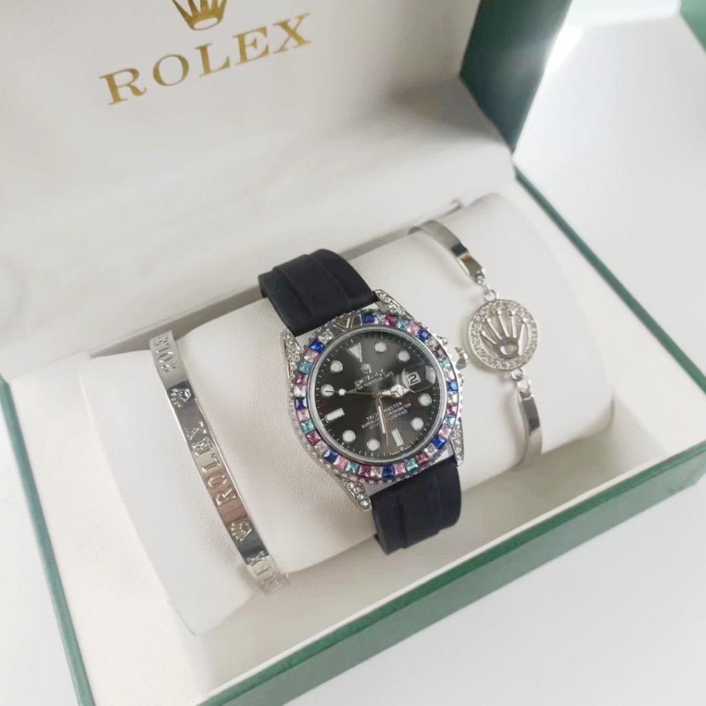 นาฬิกา cross ผู้ชายนาฬิกาปฏิทินแฟชั่นอย่างซิลิโคน rolex