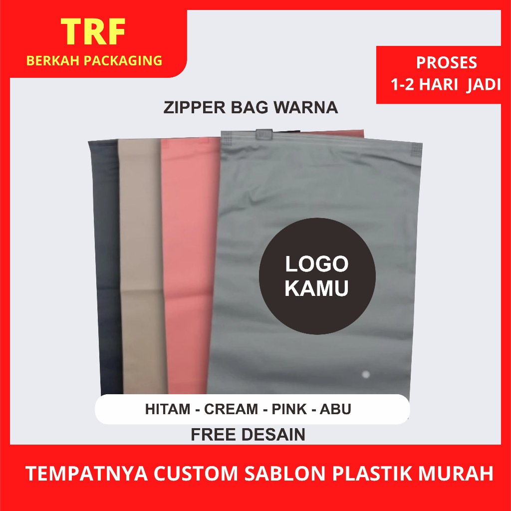 ZIPPER / TRAVEL POUCH / COLOR ZIPLOCK - CUSTOM SCREEN PRINTING TRF PACKAGING