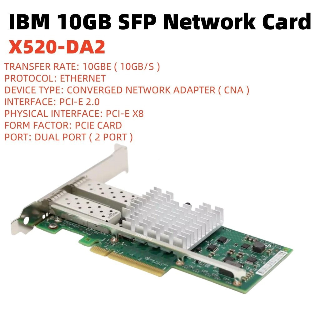 X520-DA2 IBM / INTEL / DELL DUAL PORT 10GbE SFP+ ADAPTER 49Y7961 49Y7962 49Y7960 Fujitsu D2755-A11