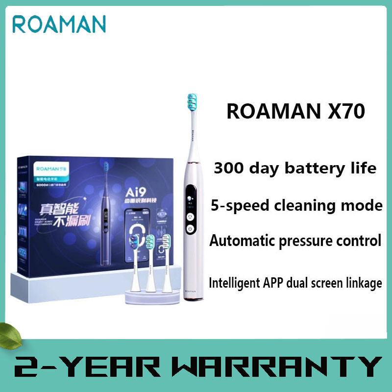 ROAMAN X70 Electric Toothbrush Fully Automatic Sonic Artificial Intelligence Cleaning Electric Tooth
