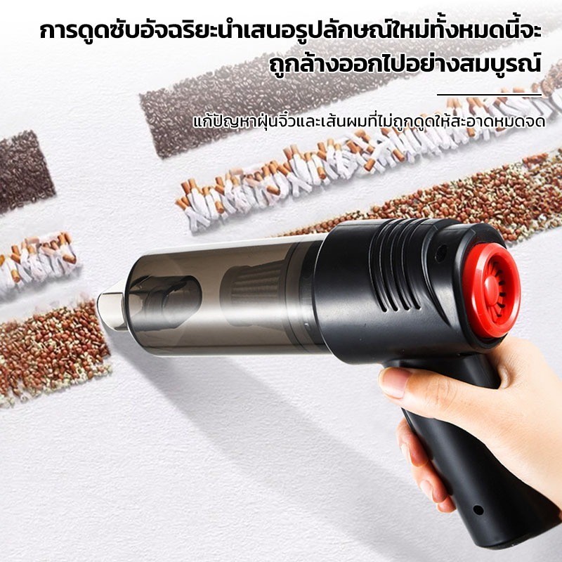 เครื่องดูดแรงสูง AmazeFan 4in1เครื่องเป่าลม70m/sเครื่องดูดฝุ่นไร้สาย กรอง ที่ดูดฝุ่นในรถ เครื่องเป่า