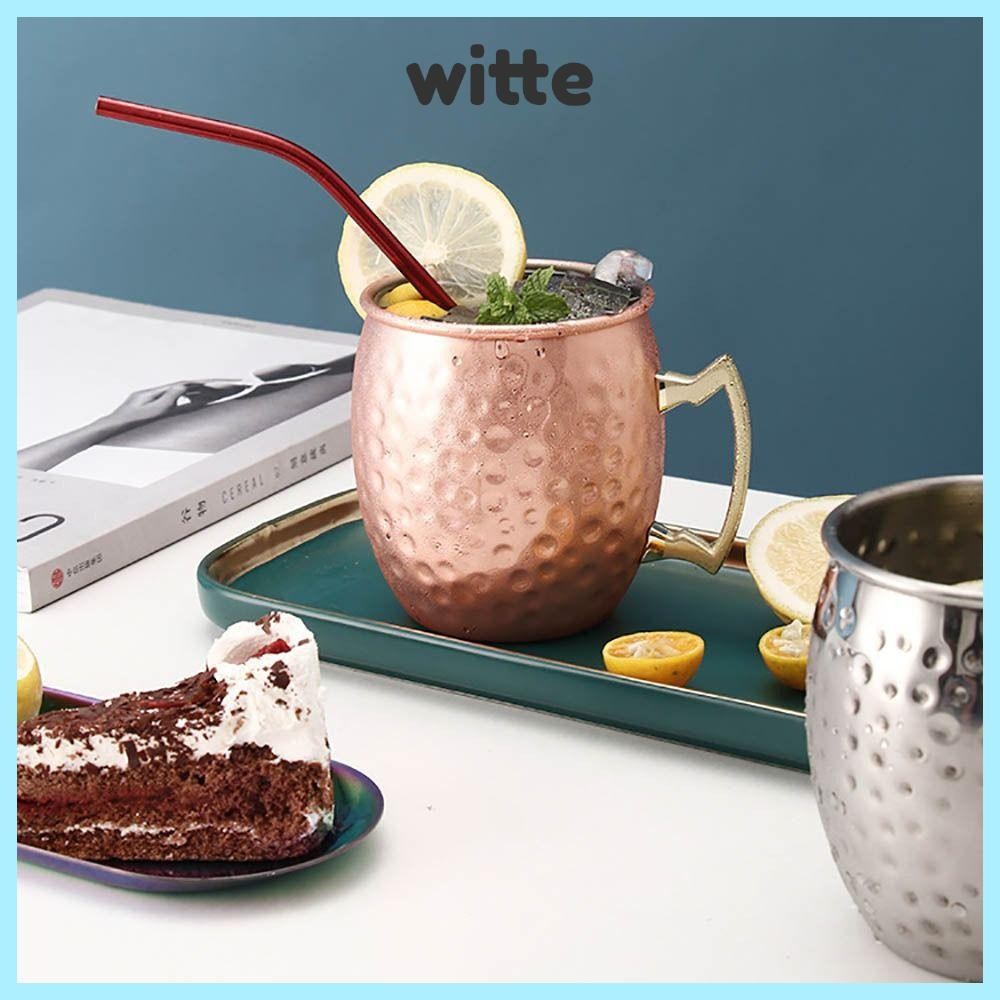 WITEE ถ้วยแก้ว, 500ml หนาค้อน Point ถ้วย, Strong Riveted Handle ค้อน Handcrafted Moscow Mule Moscow 