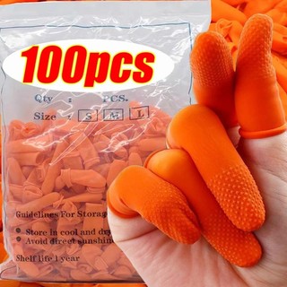 20/50/100 ชิ้น Multi-functional Disposable ปลายนิ้ว Protector ถุงมือ/ยางธรรมชาติลื่น Latex Finger Cots ครอบคลุม