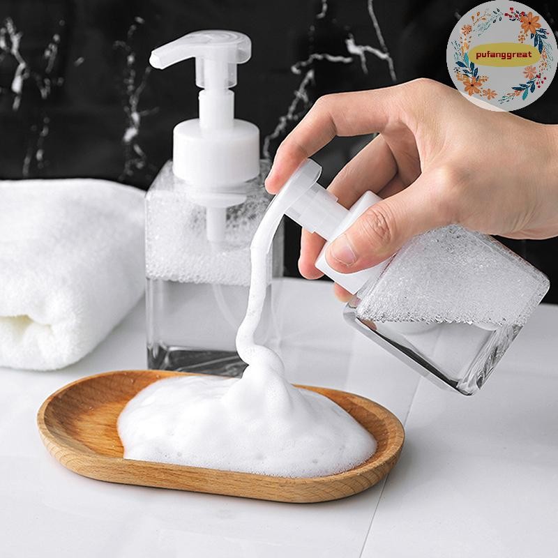 Pufanggreat 250/450ml โฟมขนาดใหญ่ขวดปั๊มพลาสติก Mini สบู่เปล่าขวดรีฟิลสําหรับขวดแชมพูสําหรับเดินทาง TH