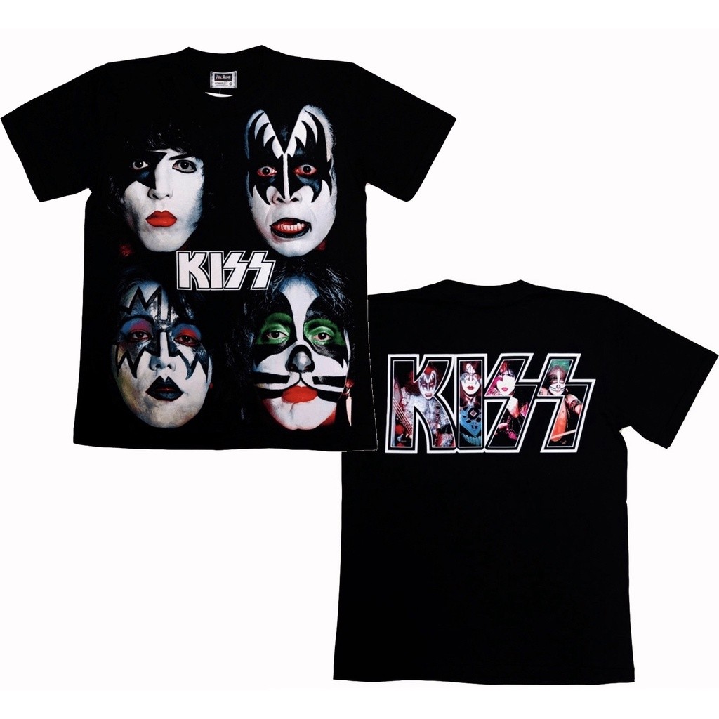 เสื้อวง KISS เสื้อยืดวงดนตรีร็อค Rock Band Vintage Shirts เสื้อวินเทจ เสื้อยืดวินเทจ S-5XL