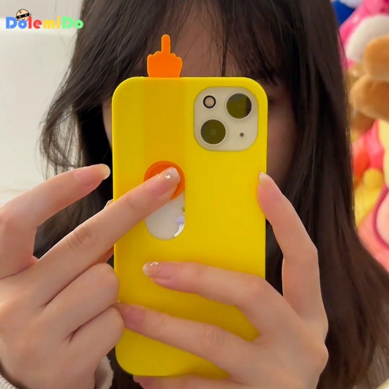 เคสป้องกันโทรศัพท์มือถือ แบบเลื่อนนิ้วกลาง เป็นมิตรกับสิ่งแวดล้อม สําหรับ Apple iphone