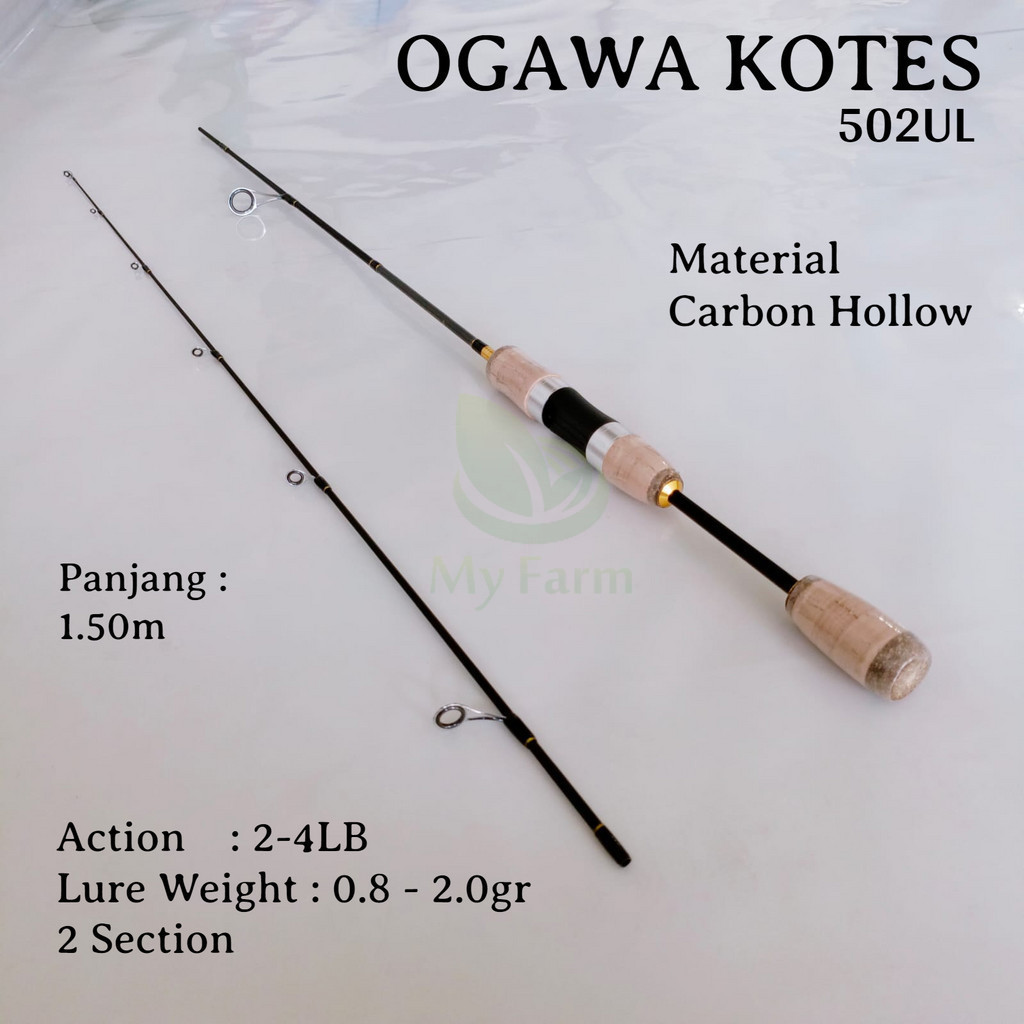 Ogawa Kotes 502ul คันเบ็ดตกปลาคาร์บอน น้ําหนักเบา ยืดหยุ่น 2 สไตล์ญี่ปุ่น 150 ซม. แข็งแรง คุณภาพสูง