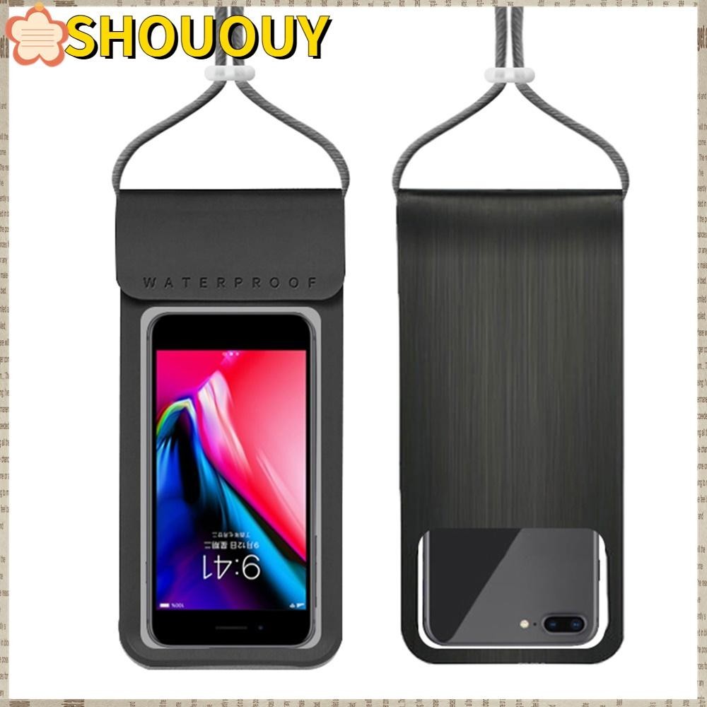 Shououy กระเป๋าใส่โทรศัพท์ กันน้ํา เคสโทรศัพท์ว่ายน้ำ แบบแขวนคอ ใส ดําน้ํา หน้าจอสัมผัส ทนทาน ว่ายน้ํา ถุงซีล
