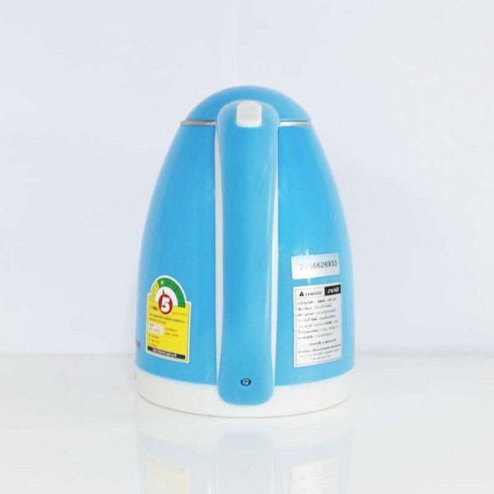 ถังต้มน้ำร้อน HANABISHI ELECTRIC KETTLE กาต้มน้ำไฟฟ้า รุ่น HMK-1902 ขนาด 2 ลิตร กาต้มน้ำร้อน สีฟ้า ก