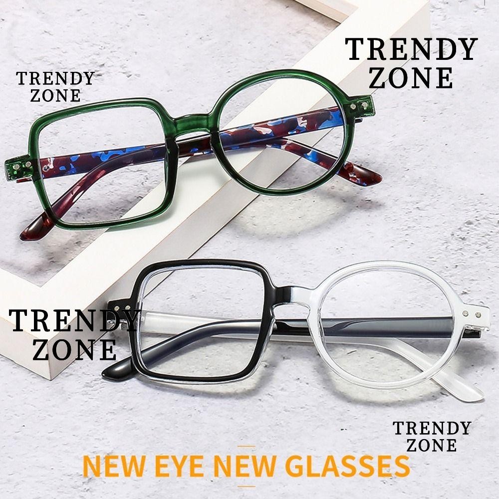 Trendyzone แว่นตาออปติคอล ทรงสี่เหลี่ยม แบบพกพา สําหรับผู้หญิง และผู้ชาย