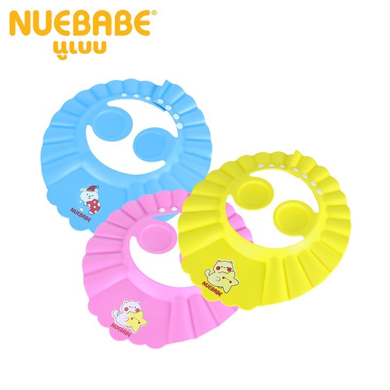 Nuebabe หมวกแก๊ปกันแชมพูพิมพ์ลาย มีที่ปิดหู กันน้ำเข้าหู