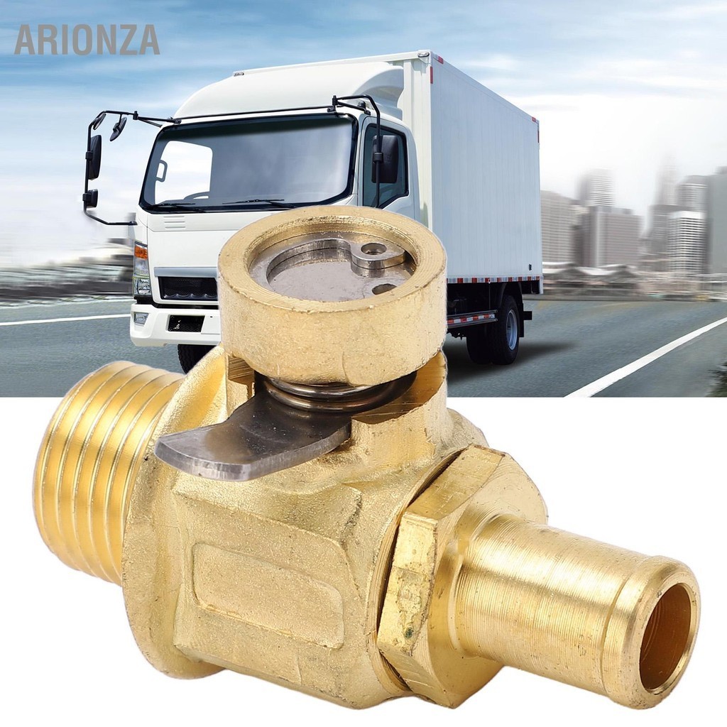 ARIONZA F110N วาล์วถ่ายน้ำมันเครื่องพร้อมคลิปคันโยก LC-10 3/8-18 NPT ทองเหลืองการทำงานแบบสัมผัสเดียวสำหรับรถตู้รถบรรทุก