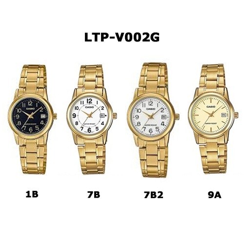 นาฬิกาดิจิตอล CASIO Standard นาฬิกาข้อมือผู้หญิง รุ่น LTP-V002G,LTP-V002G-1B,LTP-V002G-7B,LTP-V002G-