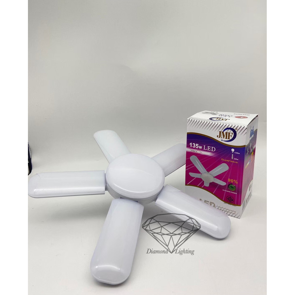 JMF หลอดไฟ LED หลอดทรงใบพัด 5+1 LED BULB FAN BLADE 135W ขั้ว E27 ยี่ห้อ JMF แสงขาว ราคาส่ง 5 ดวง 845