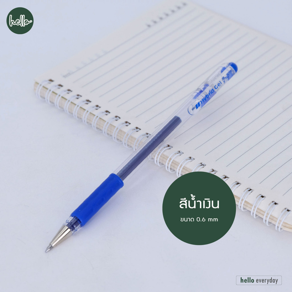 Pentel เพนเทล - ปากกา ไฮคริดเจลคลิป DX ขนาด 0.6มม. สีหมึกน้ำเงิน ดำ แดง รุ่นK116 - รูปที่ 5