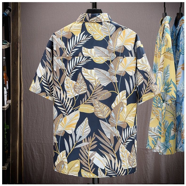 เสื้อลายดอก Eashion พร้อมส่ง Cod เสื้อเชิ้ตแฟชั่น ลายดอกไม้ สไตล์เกาหลี ฤดูร้อน สําหรับผู้ชาย Ml Xl 