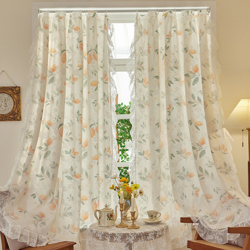 แนะนำ ผ้าม่าน ผ้าม่านลูกไม้ทึบแสง ผ้าตาข่าย ฟรีเจาะรู สําหรับตกแต่งหน้าต่าง ราคาพิเศษ มีเก็บเงินปลายทาง