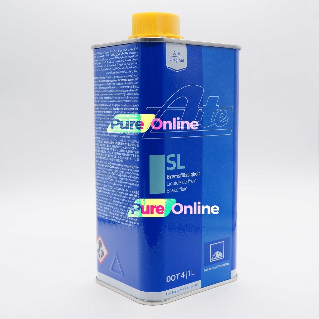 ATE Brake Fluid DOT 4 SL น้ำมันเบรค เอเต้  ขนาด 1.0 ลิตร  สีเหลือง น้ำมันเบรค ทนความร้อนสูง dot4