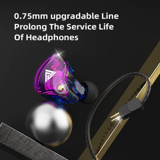 หูฟัง QKZ AK6-Pro หูฟังอินเอียร์ หูฟังแบบมีสาย หูฟังถอดสายได้ 3.5 มม ไมโครโฟนในตัว มีไมโครโฟน สายยาว 1.2 เมตร ประกัน 1ปี