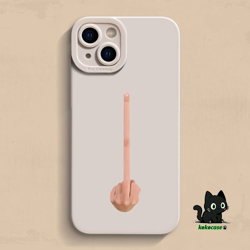 🔥GOOD🔥ใช้ได้กับ IPHONE 11 14 12 13 15 Pro MAX 14 15 7 Plus XR XSMAX เคสโทรศัพท์มือถือ TPU กันกระแทกด้วยท่าทางนิ้วกลางตลก - รูปที่ 2