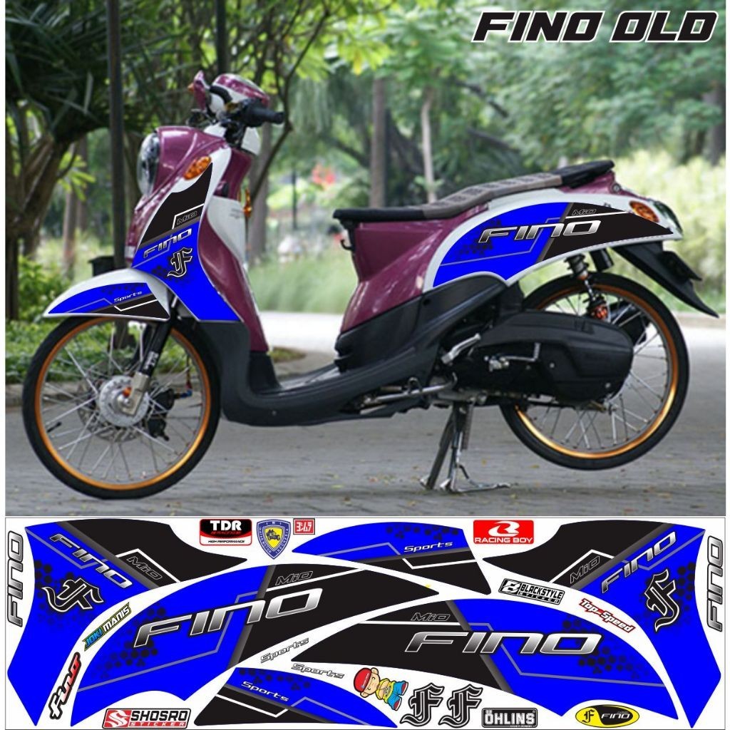 VARIATION OF STICKER VARIATIONS OF MIO FINO OLD CARBON MOTORCYCLE STICKERS FINO คาร์บอนสติกเกอร์ VARIATIONS OF STRIPING VARIATIONS - รูปที่ 2