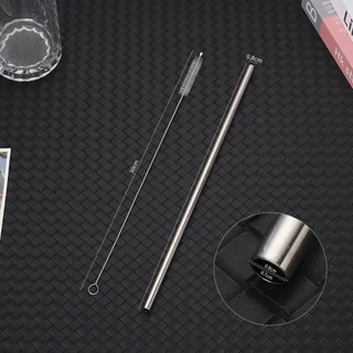 1ชิ้น หลอดสแตนเลส สีเงิน 6มม./8มม. เปลี่ยนได้ ตรง/งอ เหมาะสําหรับขวดน้ําแก้วน้ําขนาด 30ออนซ์/40ออนซ์