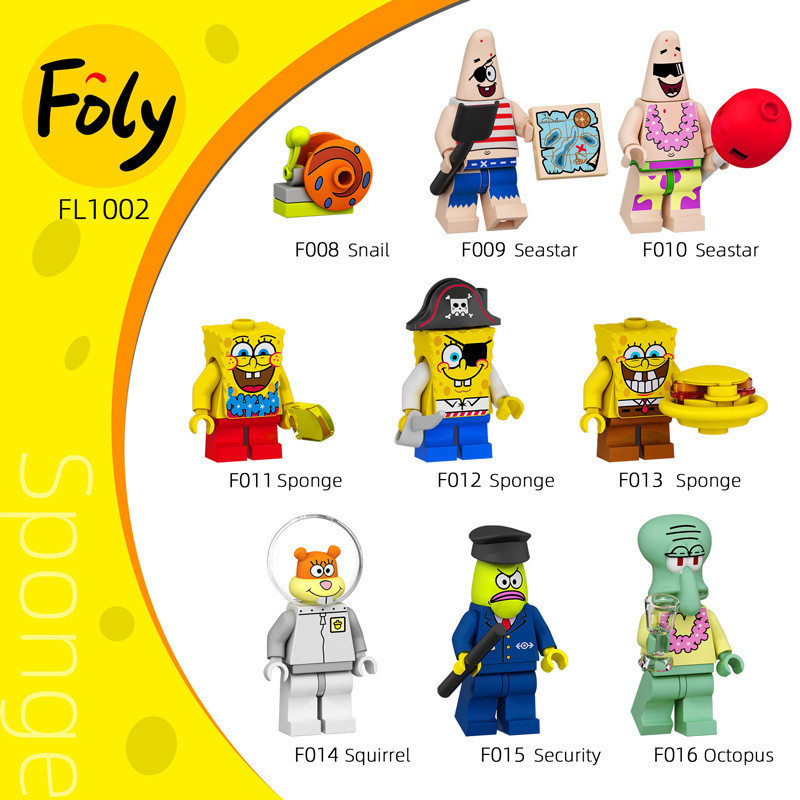 Spongebob SquarePants บล๊อคและของเล่นตัวต่อ ของเล่นเด็ก ของขวัญ Minifigure