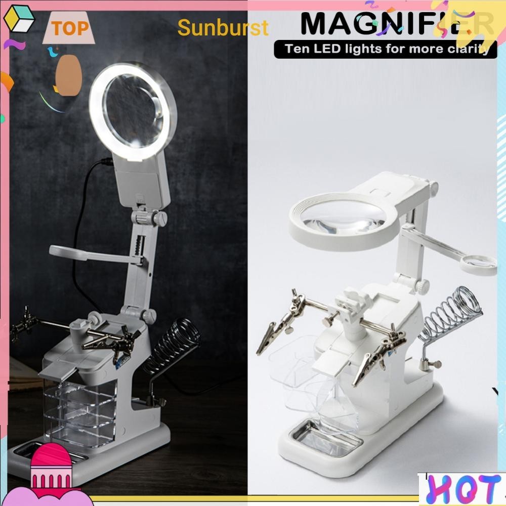 แว่นขยายเชื่อม พร้อมไฟ LED 10 ดวง [Sunburst11.th]