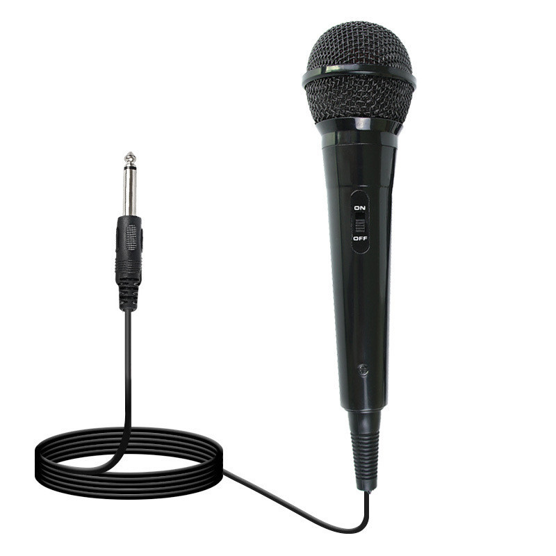 Moving Coil Wired Microphone Karaoke Pull Rod Speaker Box Set Supporting Recording Handheld Karaoke Microphone